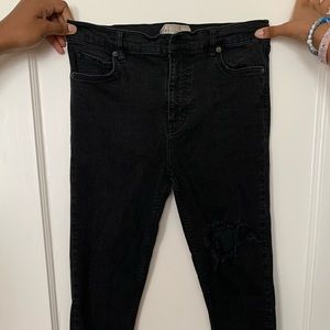 Free People Ripped Black Skinny Jeans